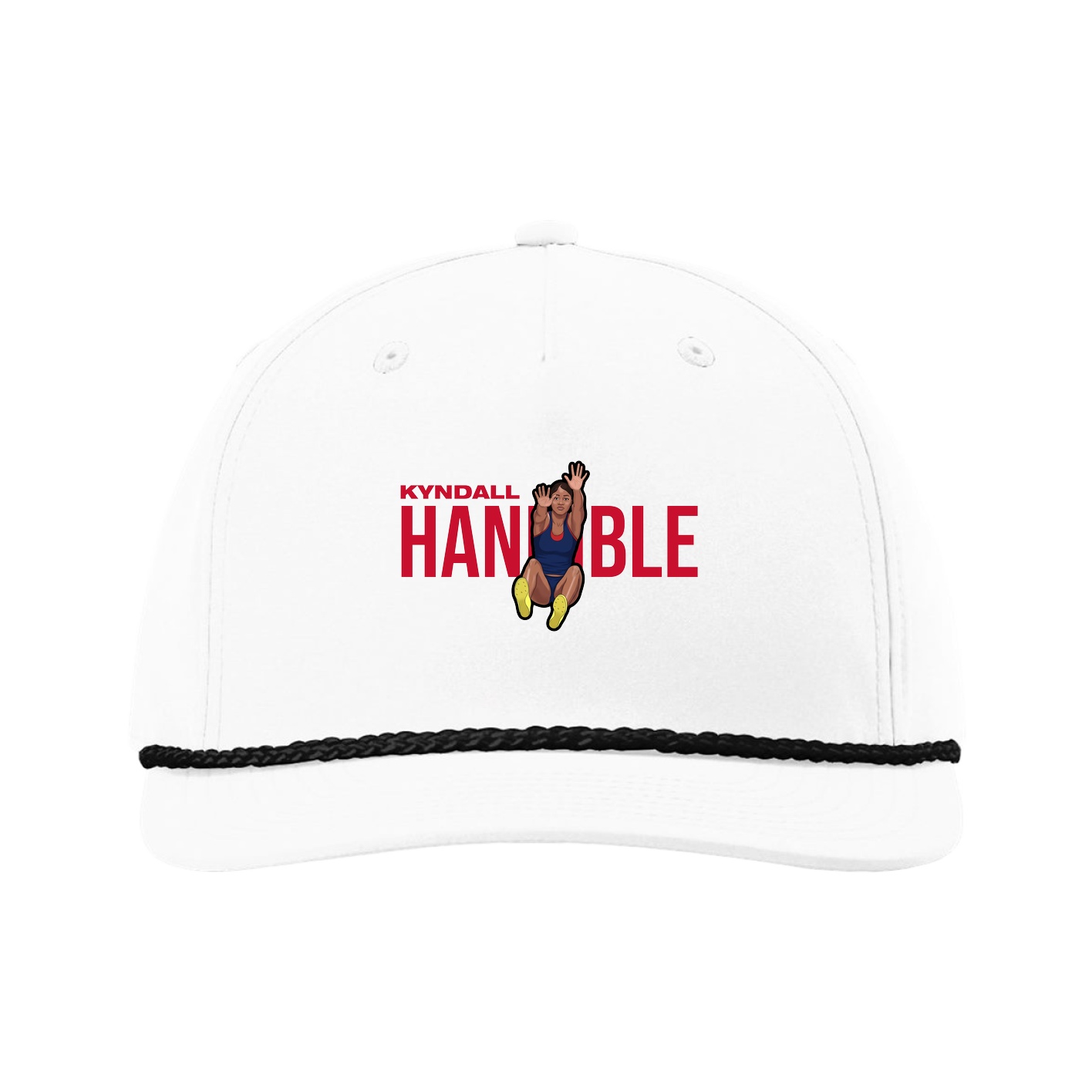 Five-Panel Classic Rope Cap — Player Name in White