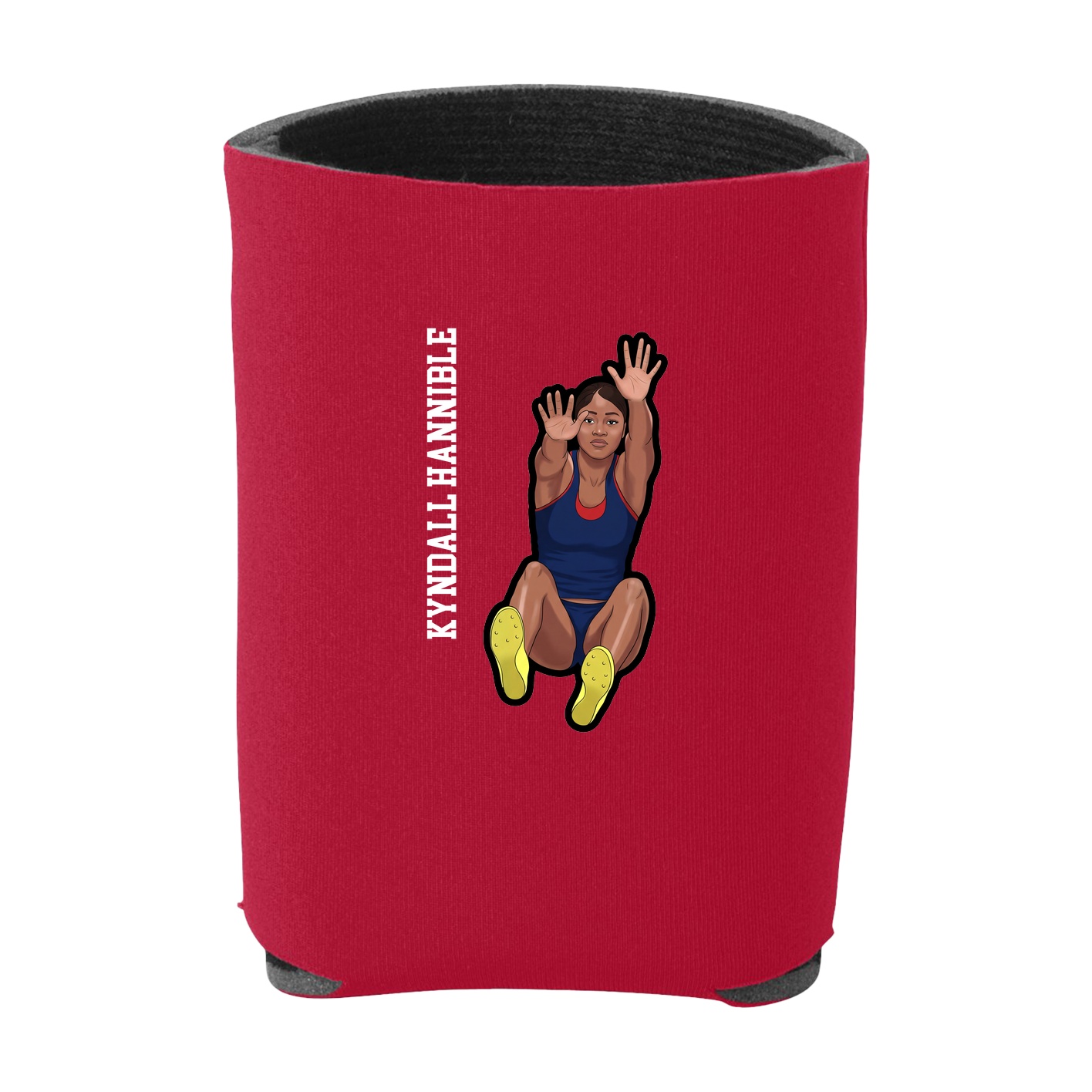 Can Holder — Name Vertical in Red