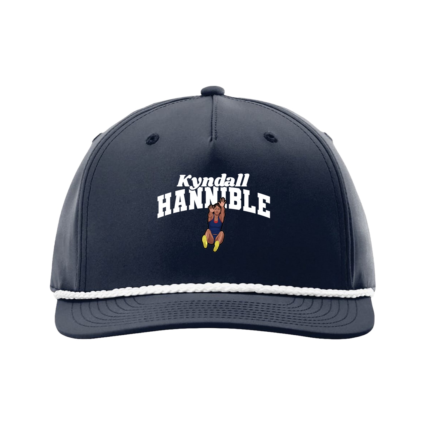 Five-Panel Classic Rope Cap — Signature Arch in Navy