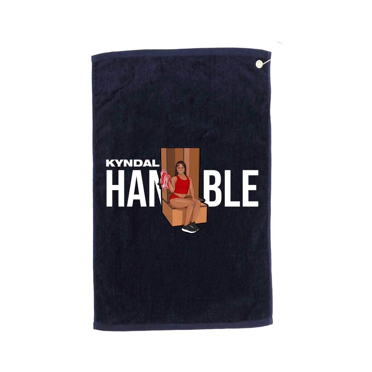 Golf Towel — Player Name in Navy