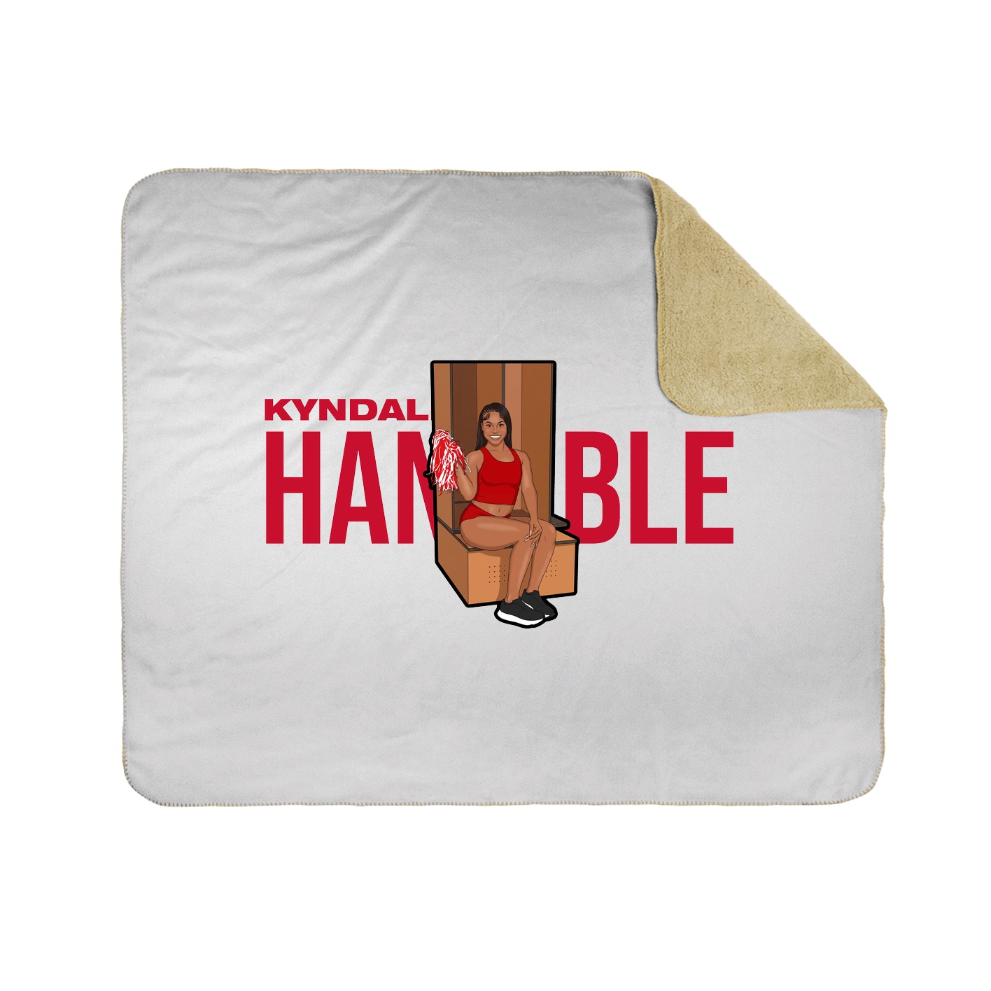 Throw Blanket — Player Name in White
