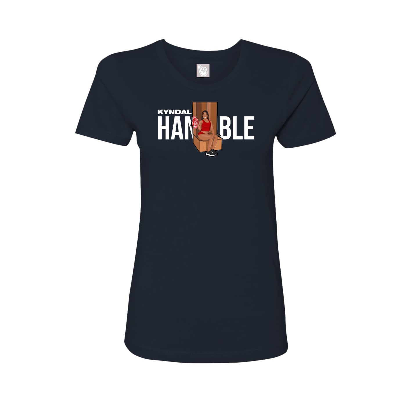 Womens Tee — Player Name in Navy