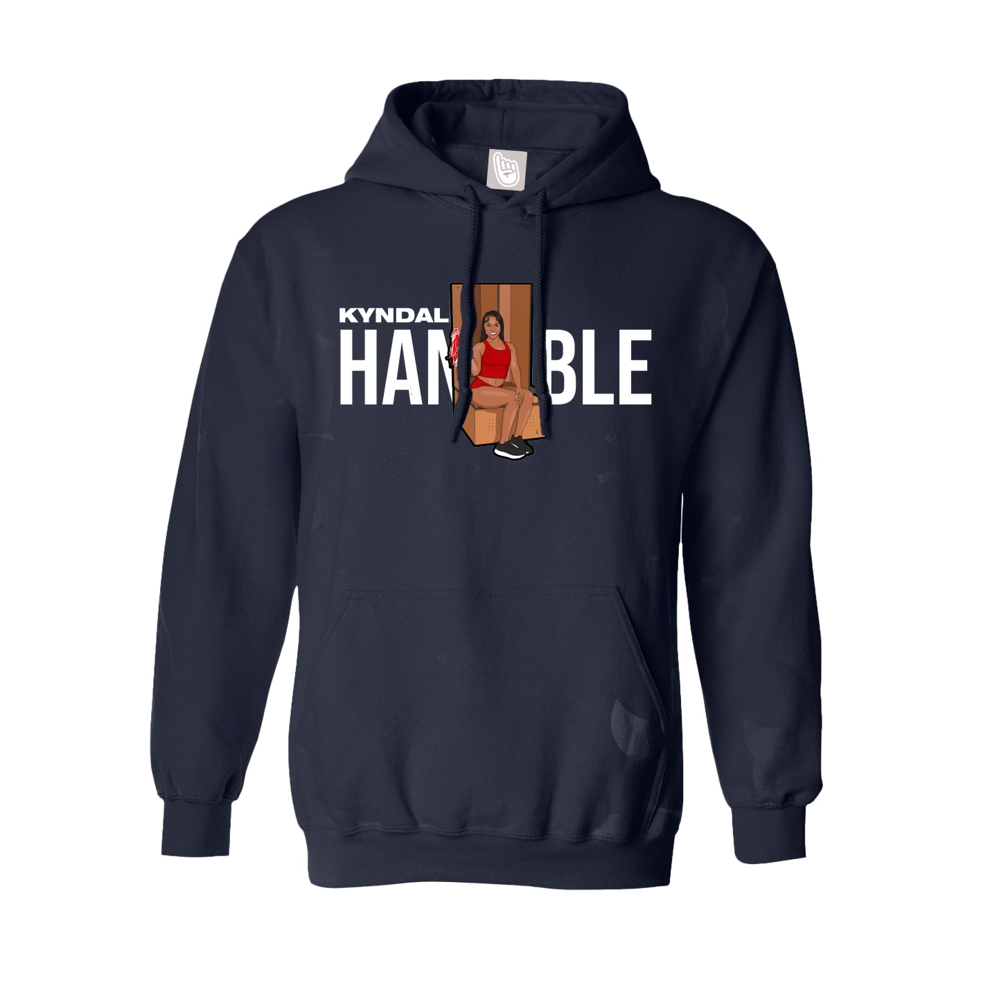 Hoodie — Player Name in Navy