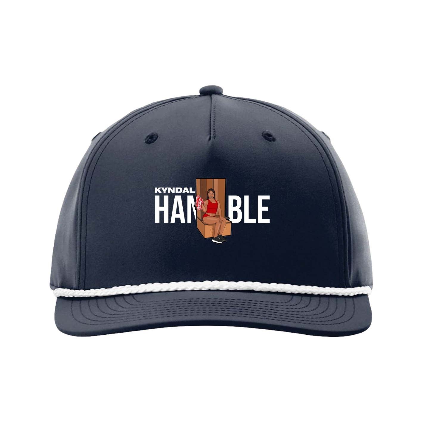 Five-Panel Classic Rope Cap — Player Name in Navy