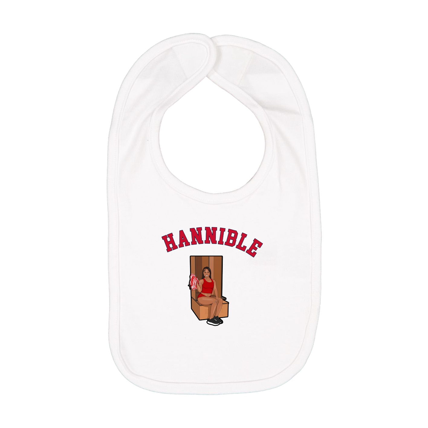 Infant Bib — Shirsey Arch in White