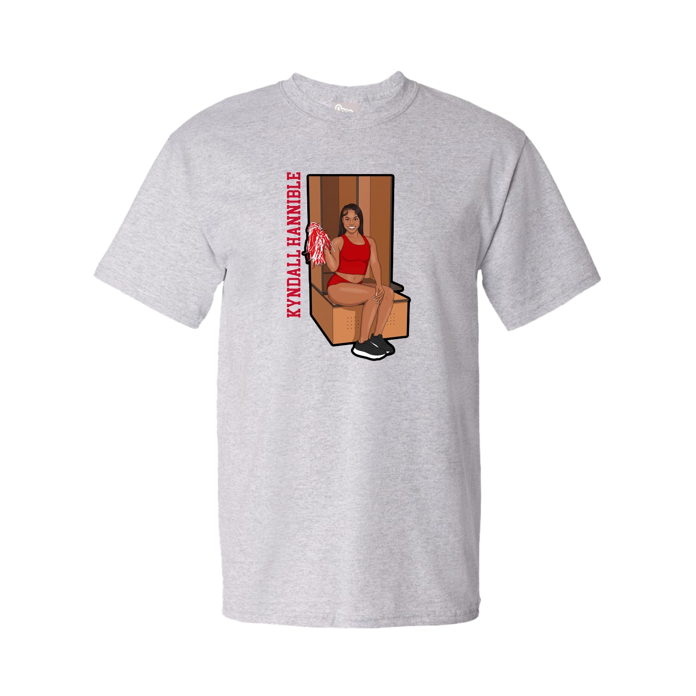 Tee — Name Vertical in Grey