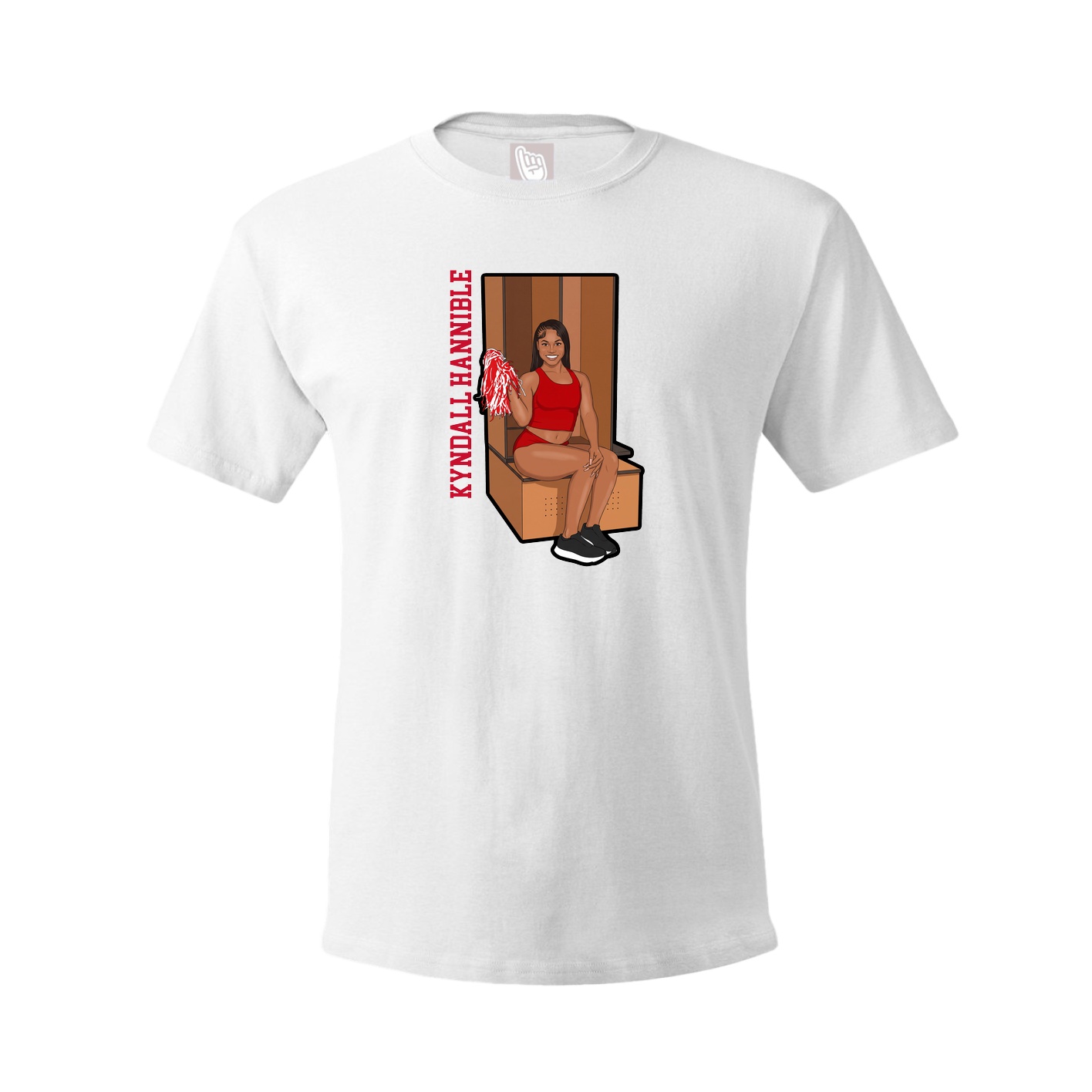 Tee — Name Vertical in White