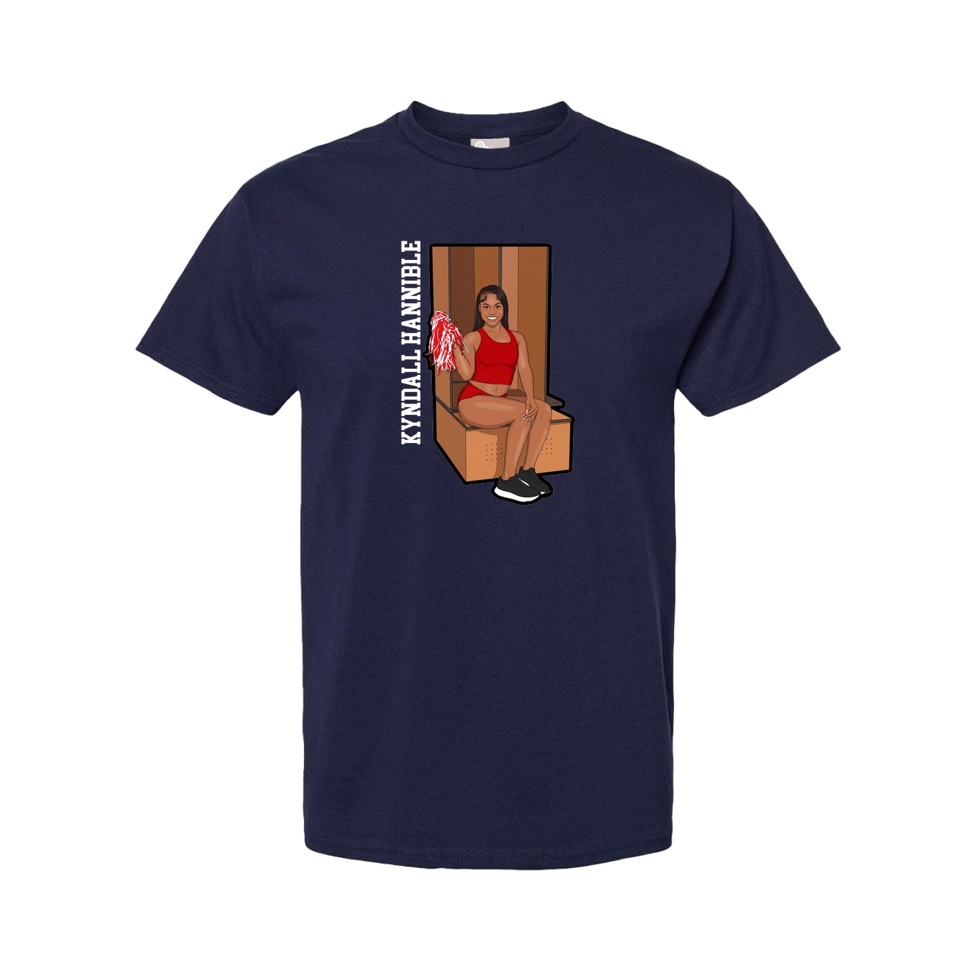 Youth Tee — Name Vertical in Navy