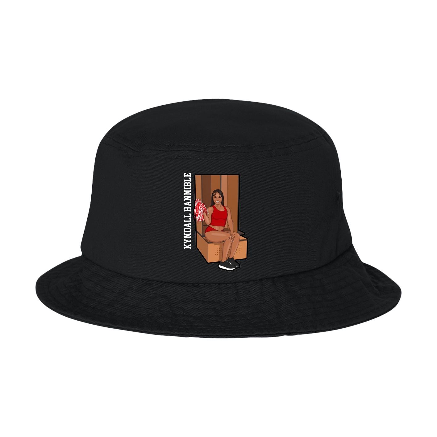 Bucket Cap — Name Vertical in Black