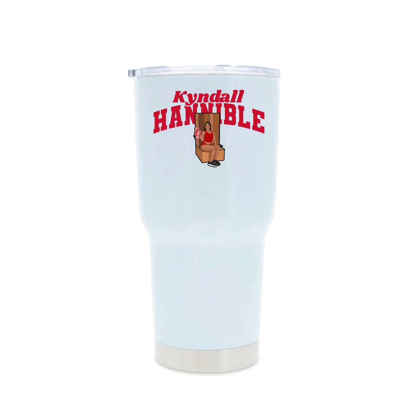 30oz Stainless Steel Tumbler — Signature Arch in White
