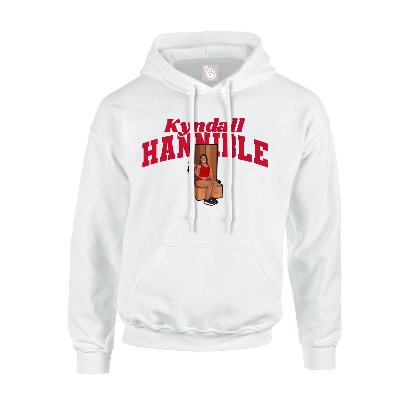 Youth Hoodie — Signature Arch in White