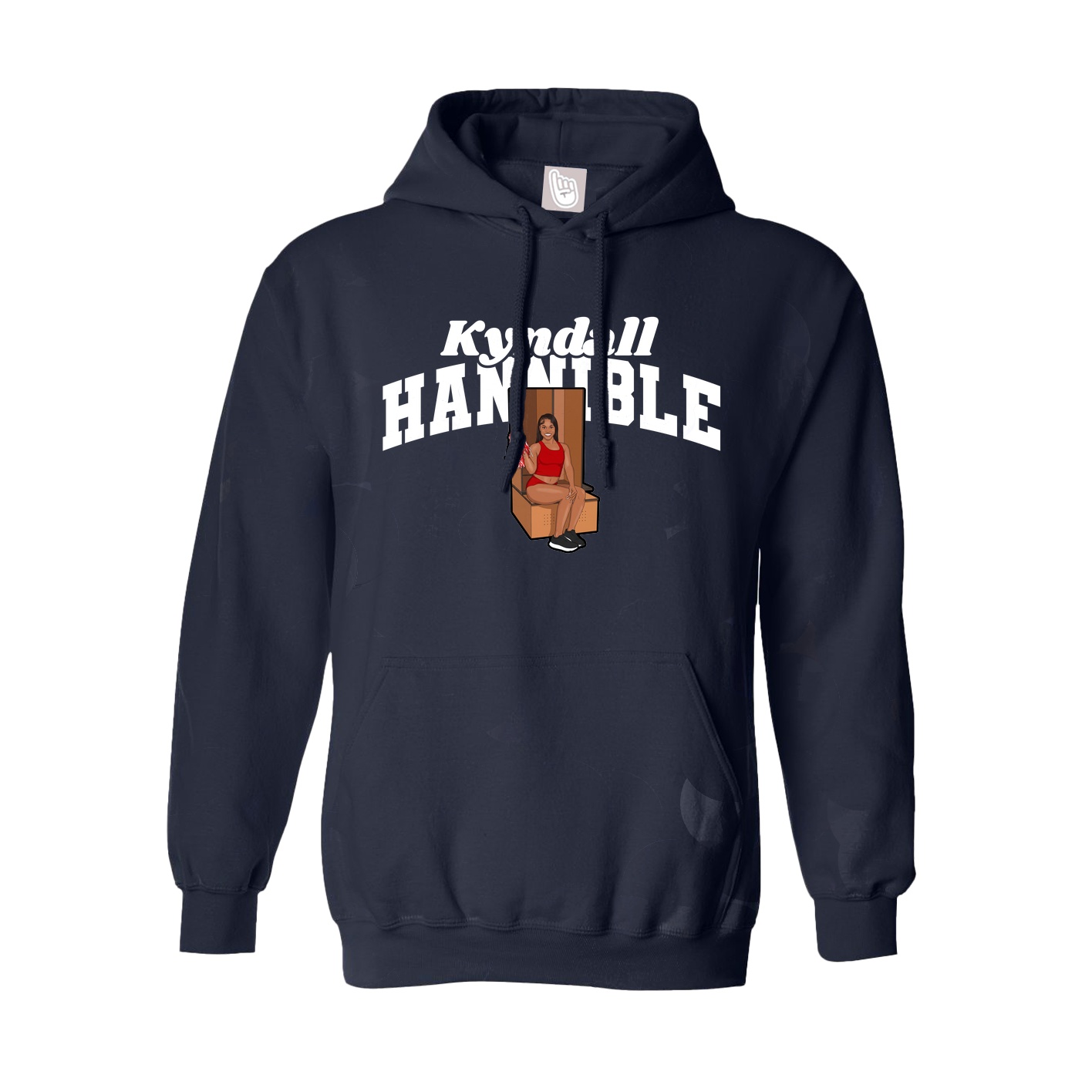 Youth Hoodie — Signature Arch in Navy