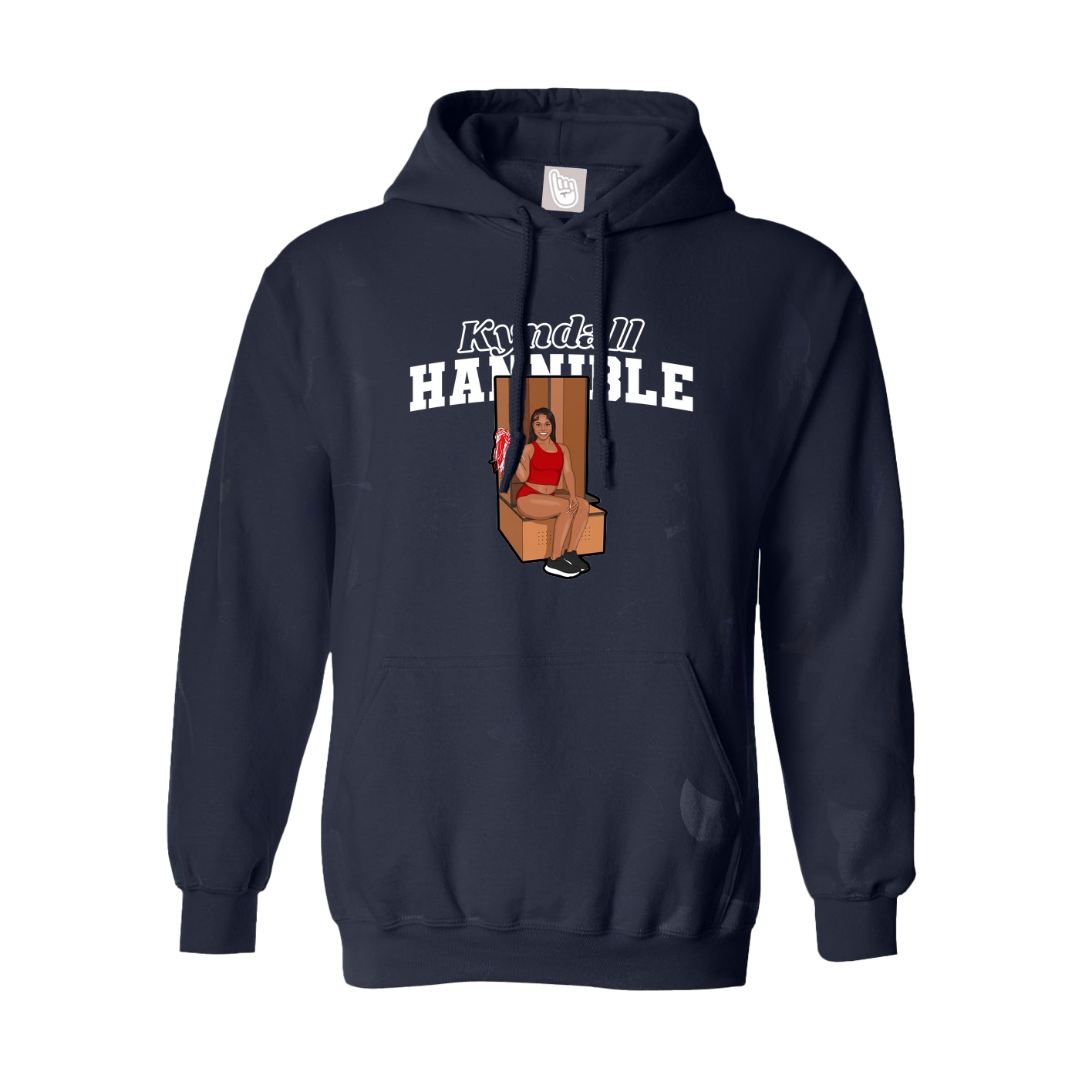 Youth Hoodie — Name Arch in Navy