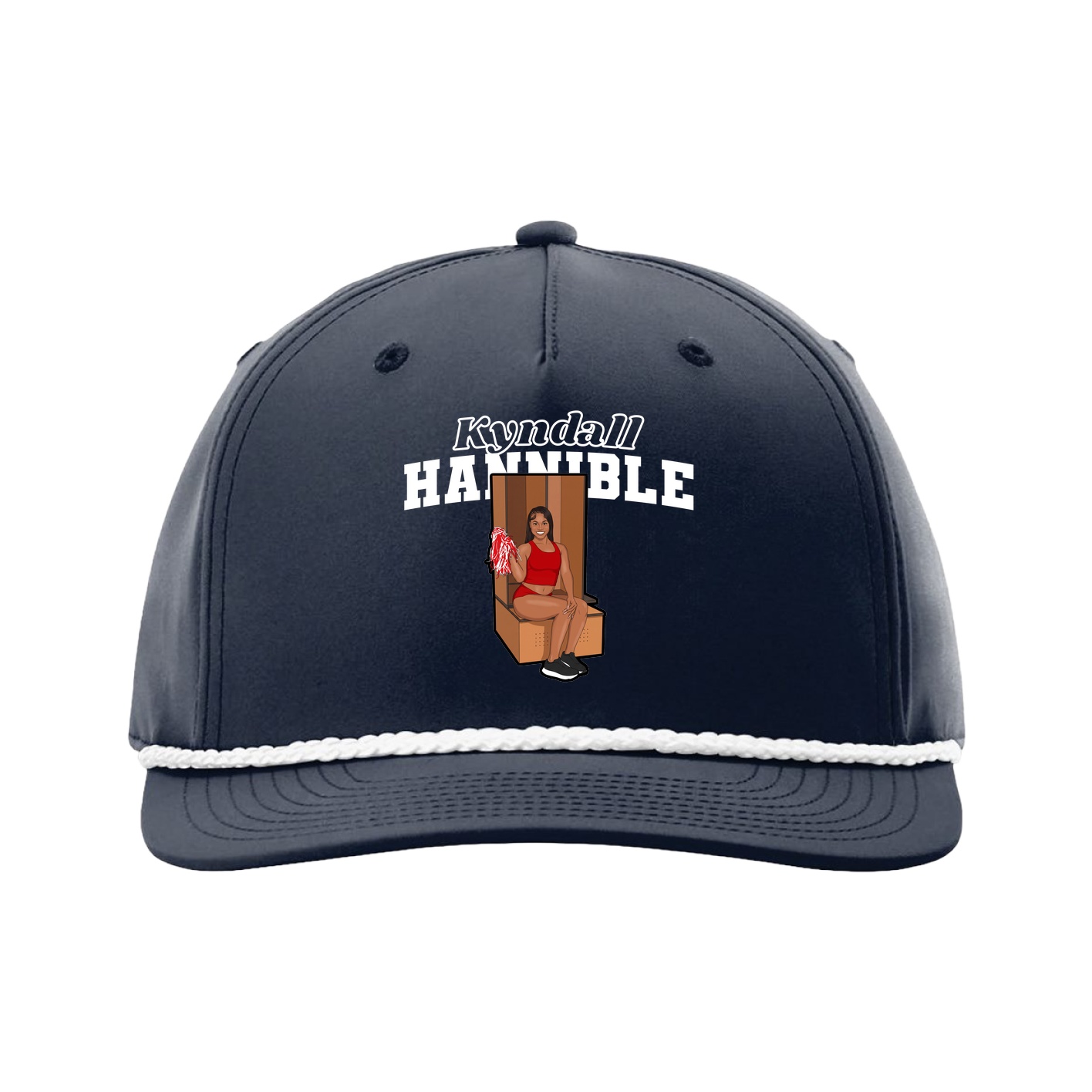 Five-Panel Classic Rope Cap — Name Arch in Navy
