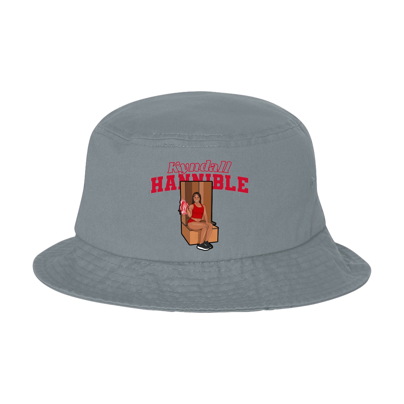 Bucket Cap — Name Arch in Grey