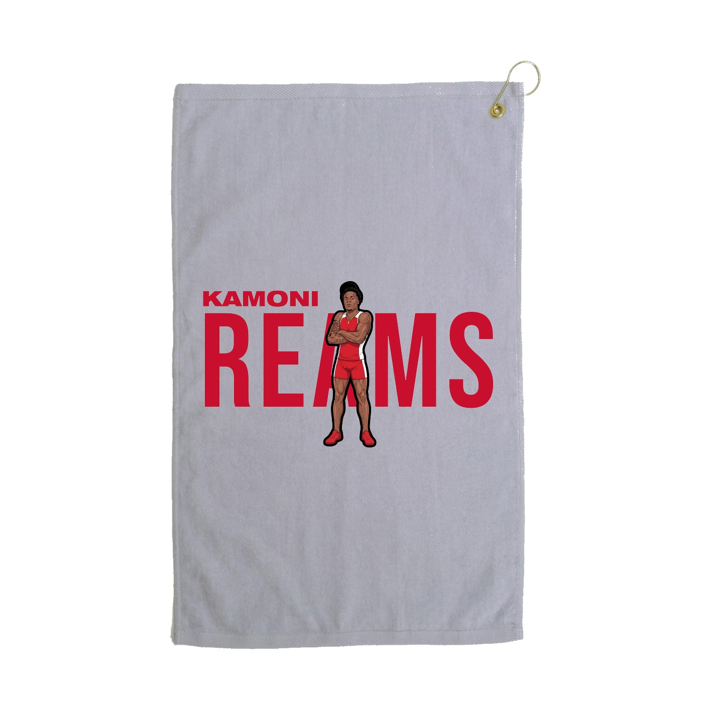 Golf Towel — Player Name in Grey