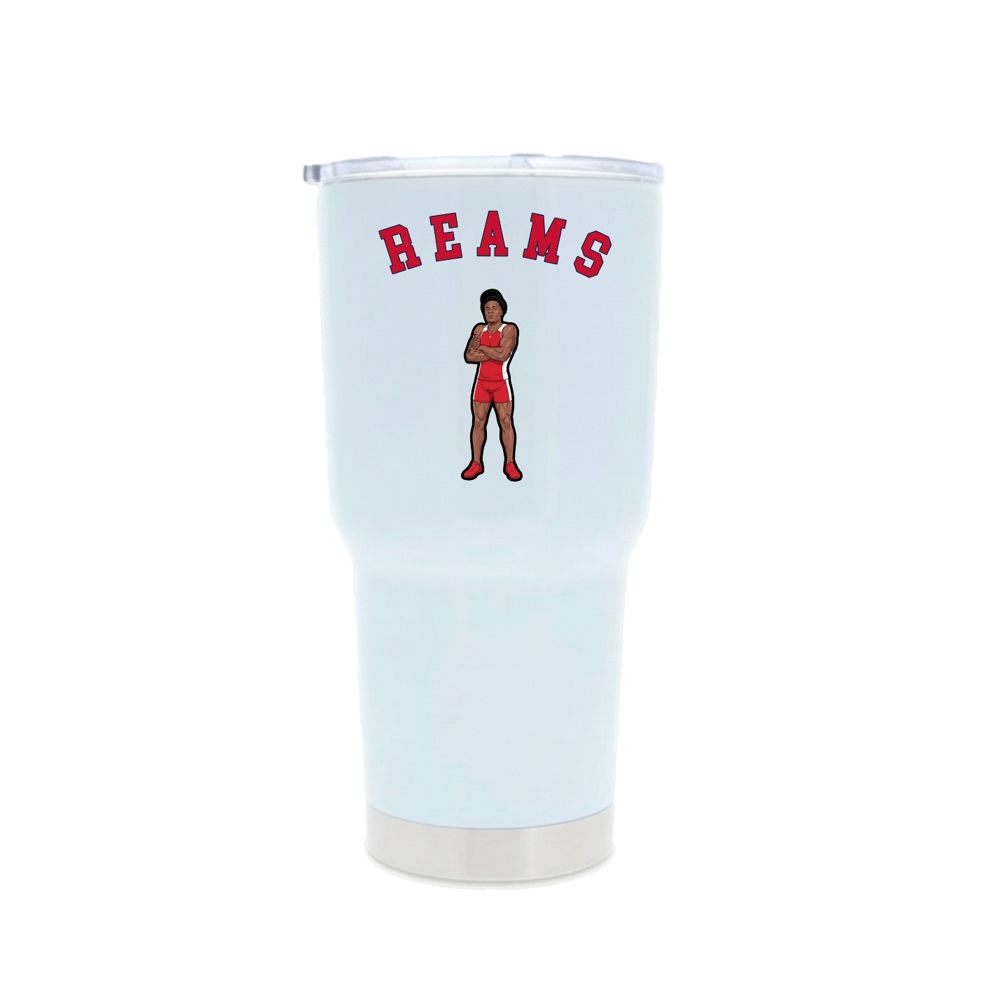 30oz Stainless Steel Tumbler — Shirsey Arch in White