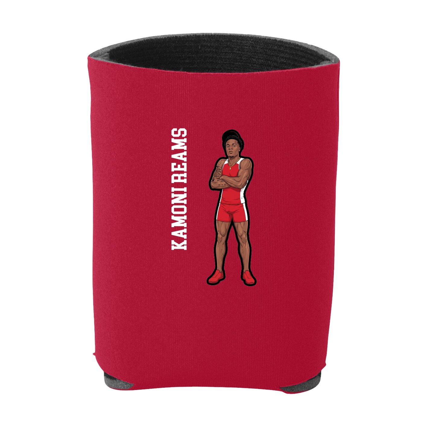 Can Holder — Name Vertical in Red
