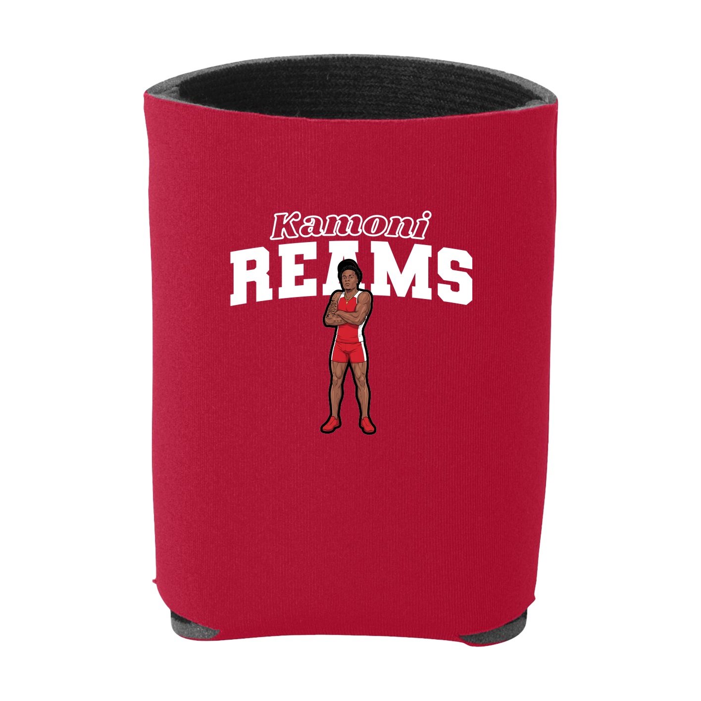 Can Holder — Name Arch in Red