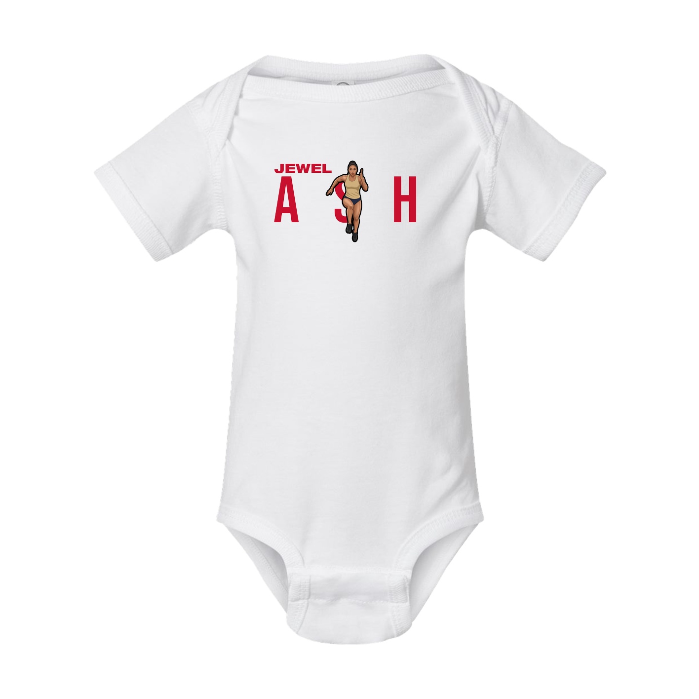 Baby Onesie — Player Name in White