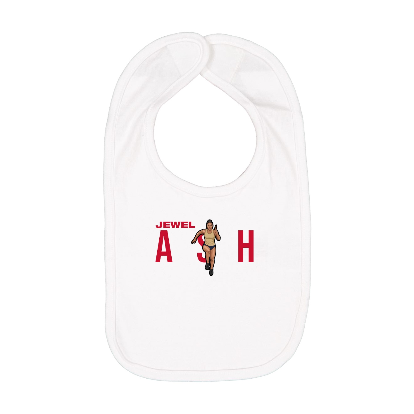 Infant Bib — Player Name in White