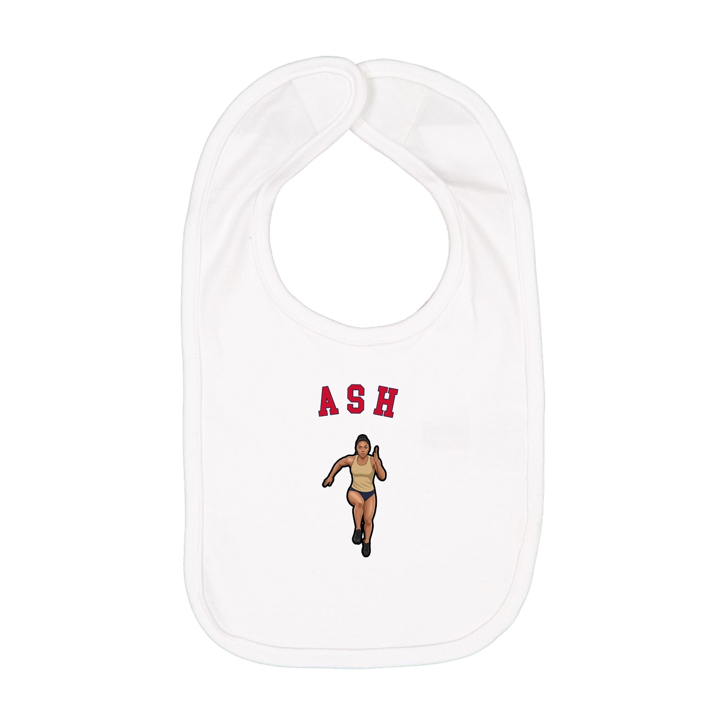 Infant Bib — Shirsey Arch in White