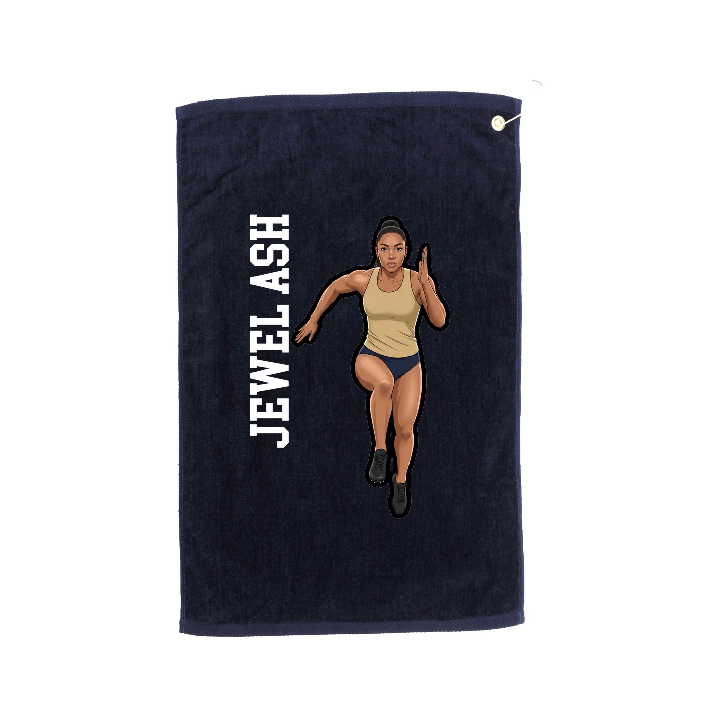 Golf Towel — Name Vertical in Navy