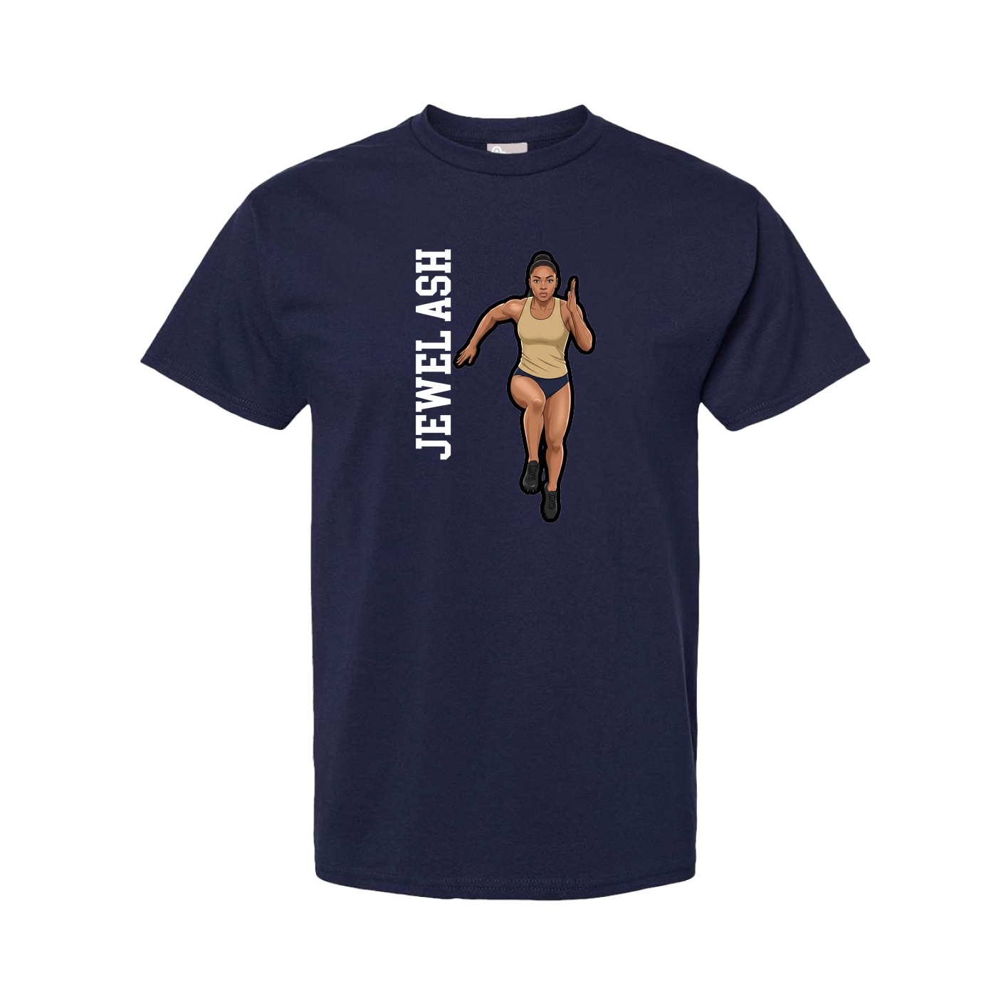 Tee — Name Vertical in Navy