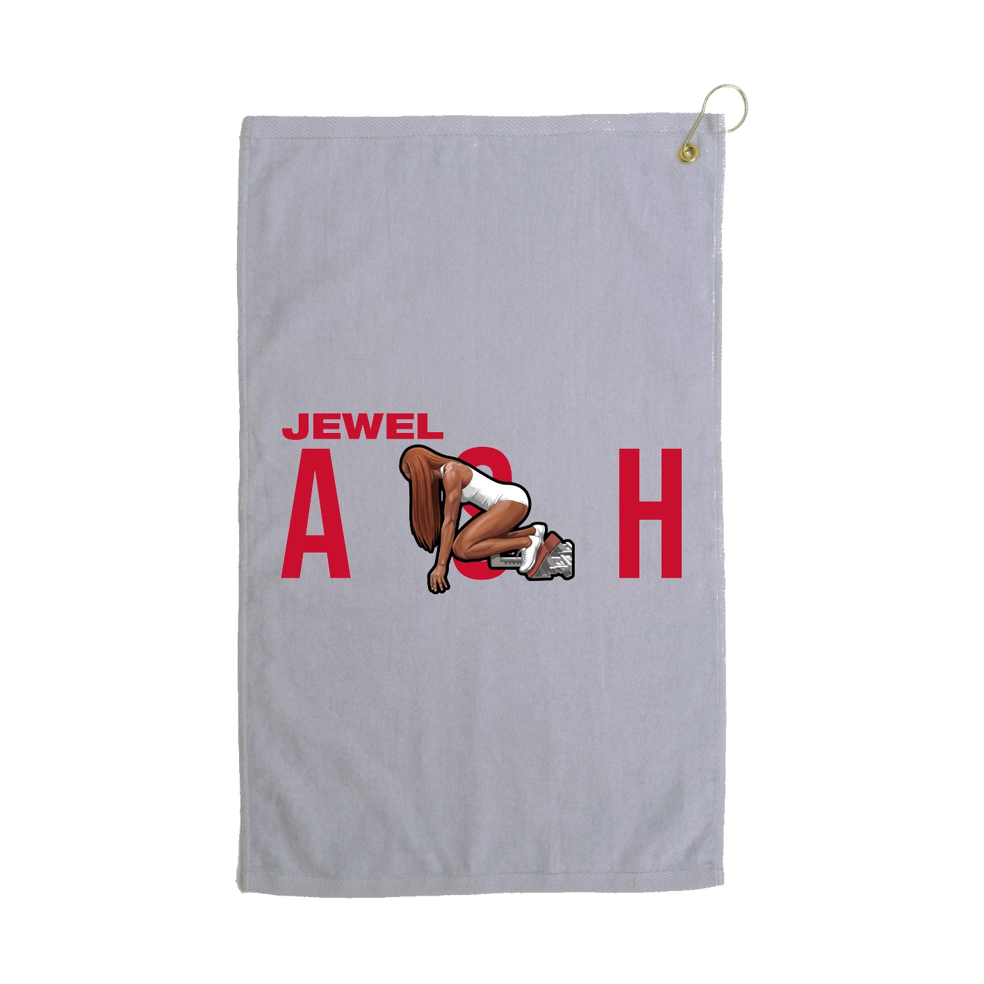 Golf Towel — Player Name in Grey