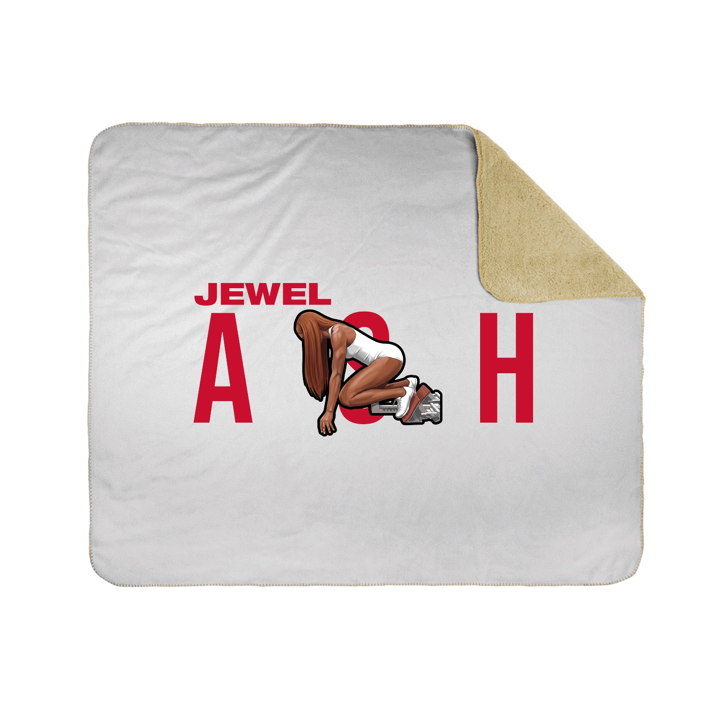 Throw Blanket — Player Name in White