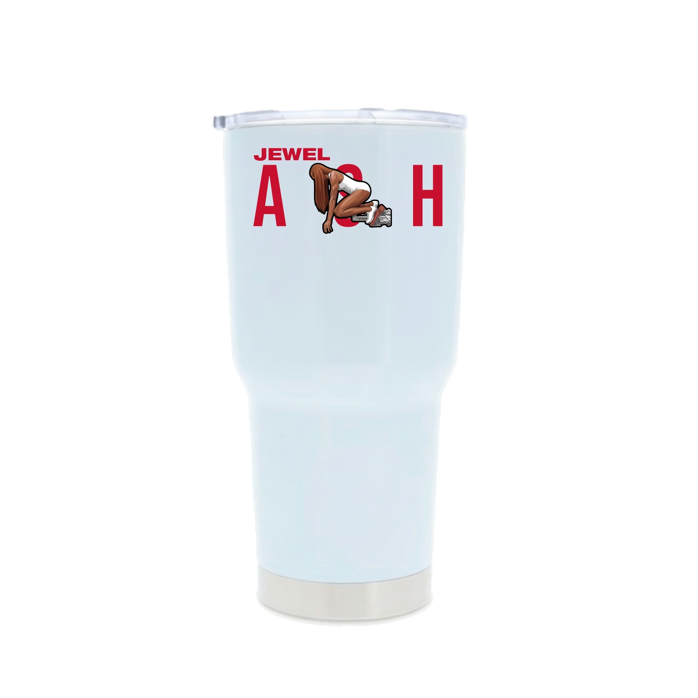 30oz Stainless Steel Tumbler — Player Name in White