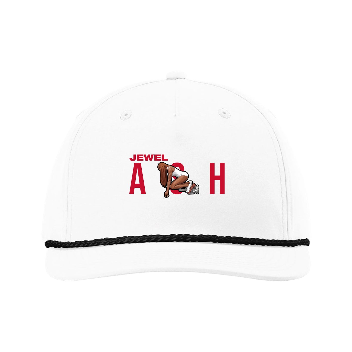 Five-Panel Classic Rope Cap — Player Name in White