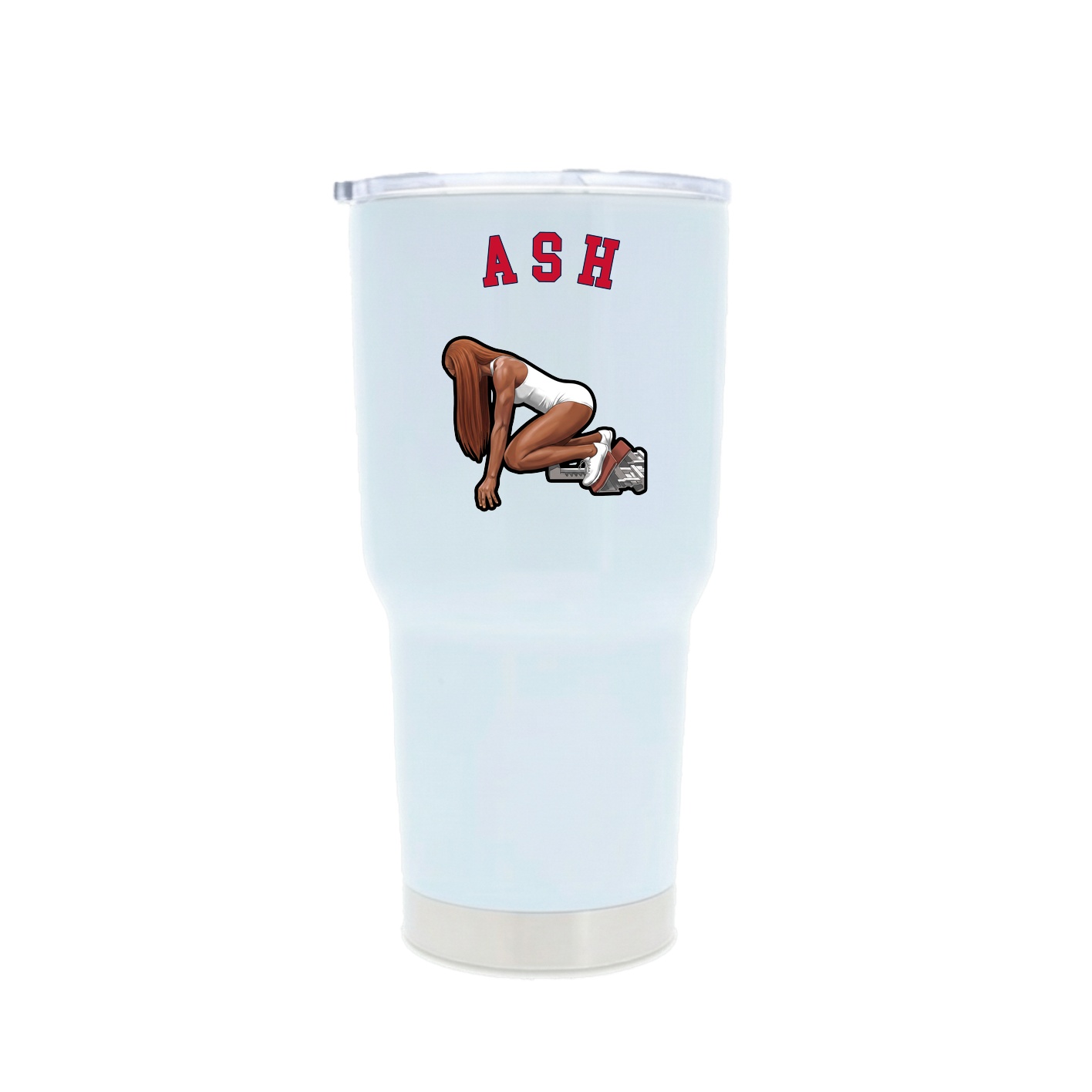 30oz Stainless Steel Tumbler — Shirsey Arch in White