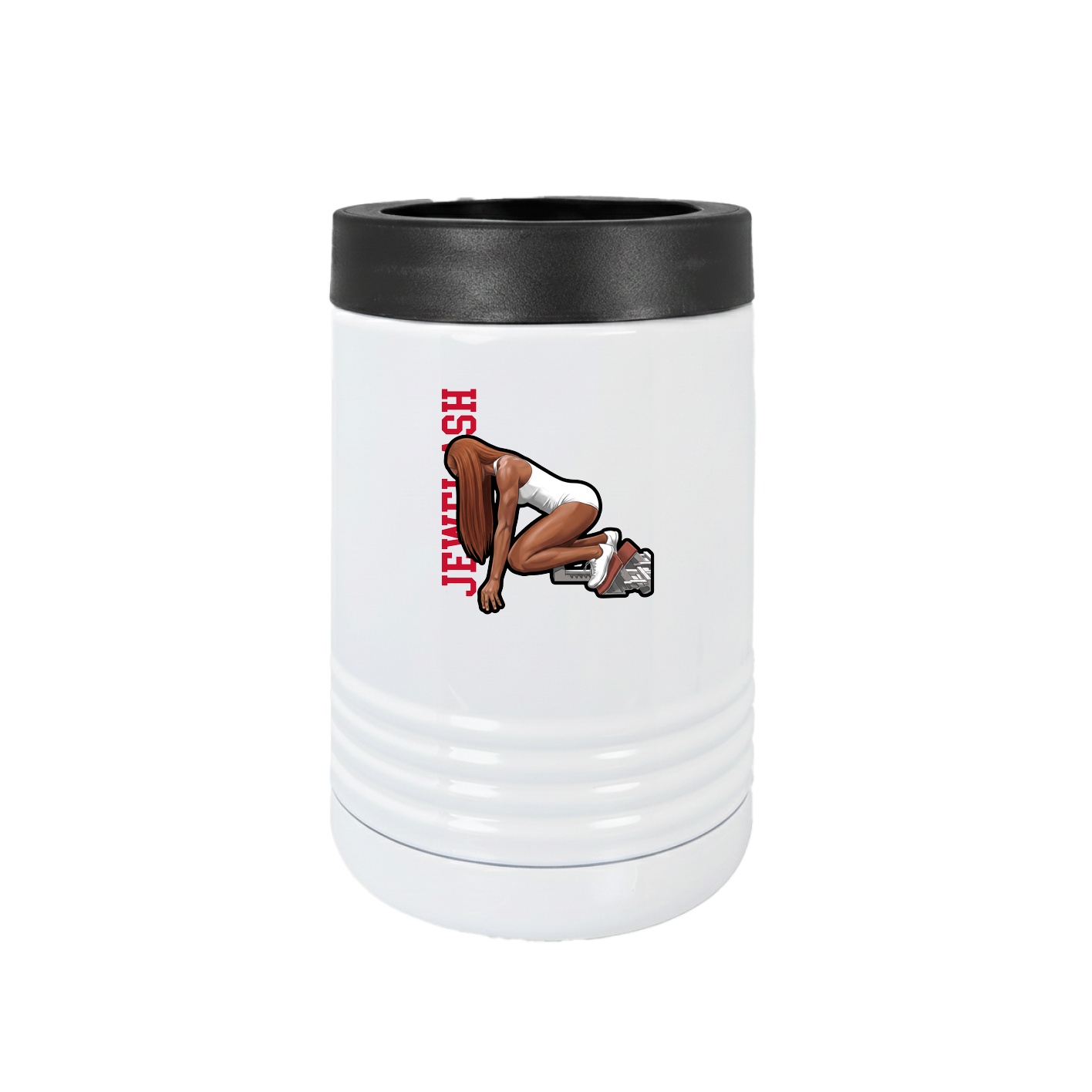 Beverage Holder — Name Vertical in White