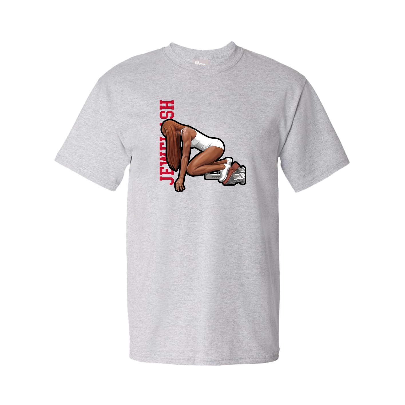 Tee — Name Vertical in Grey