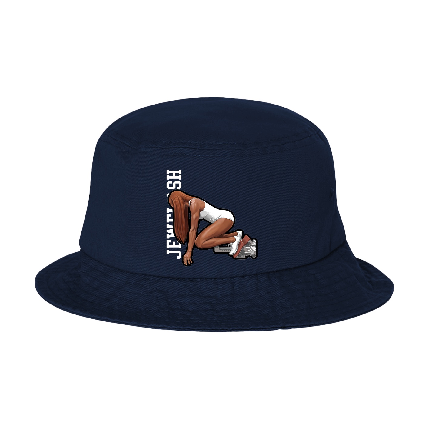 Bucket Cap — Name Vertical in Navy