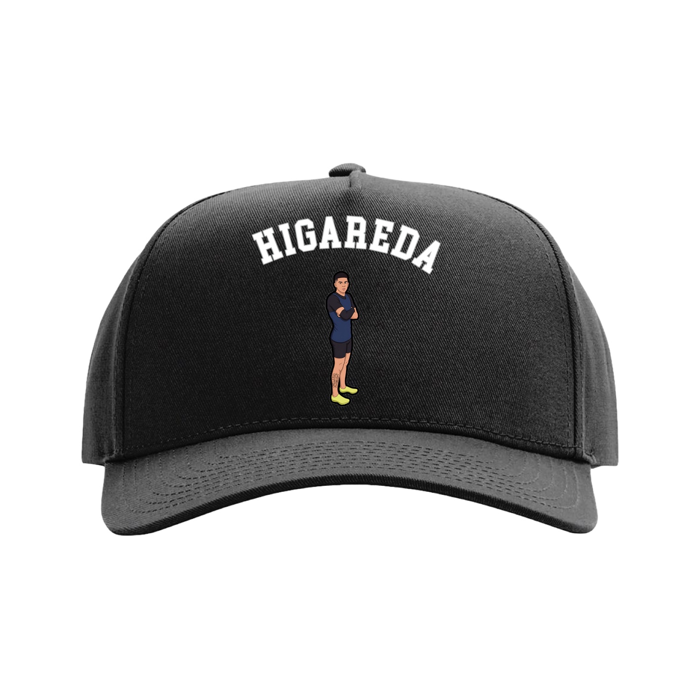 Full Fabric Five-Panel Champ Cap — Shirsey Arch in Black