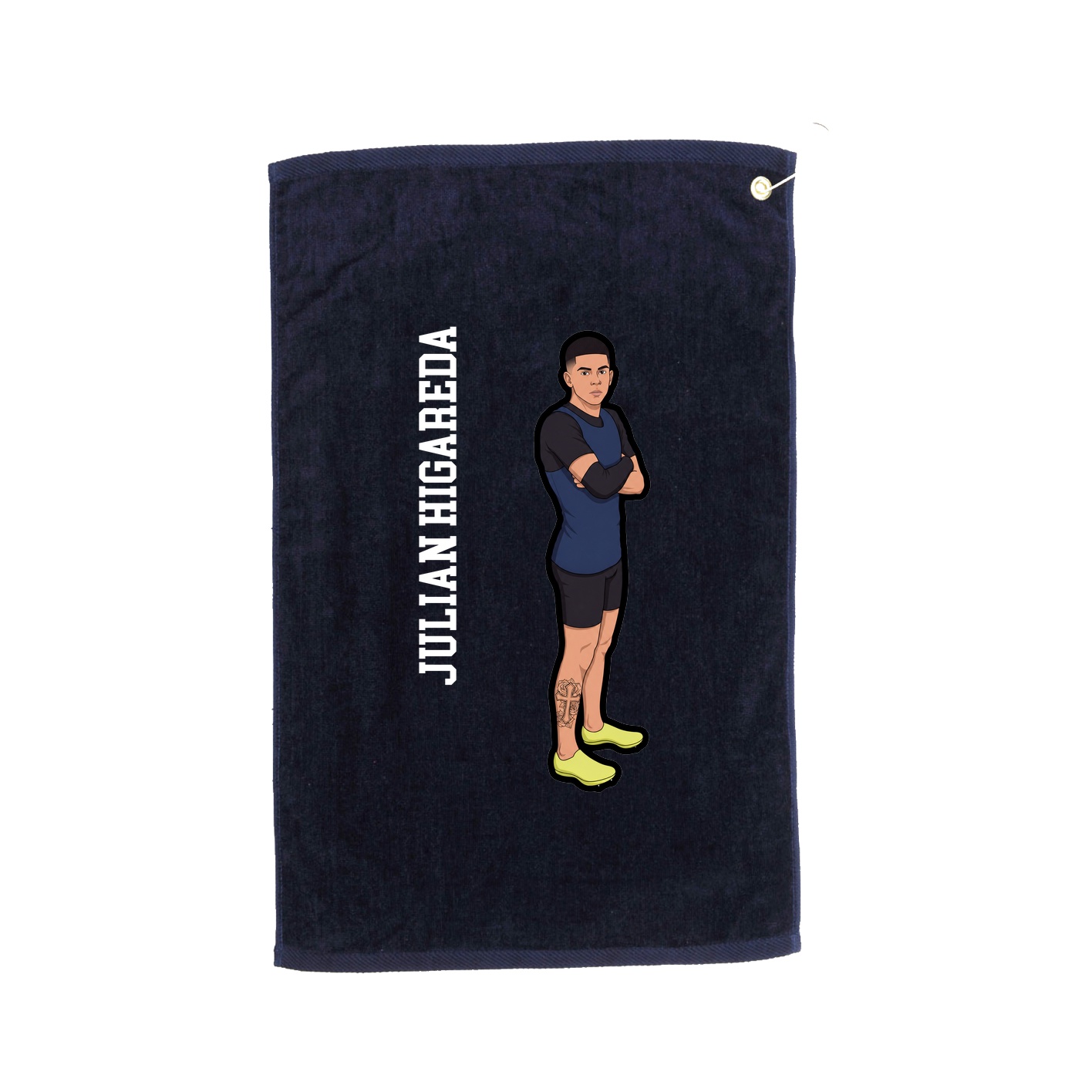 Golf Towel — Name Vertical in Navy