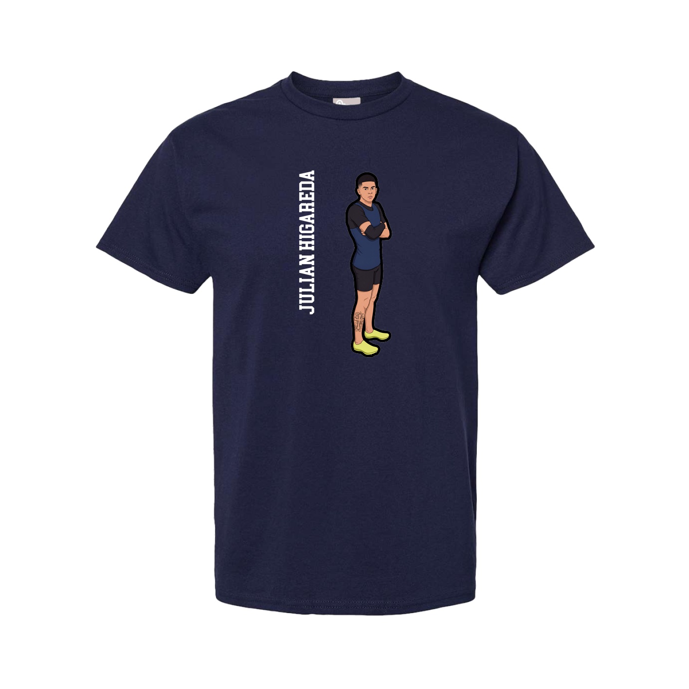 Tee — Name Vertical in Navy