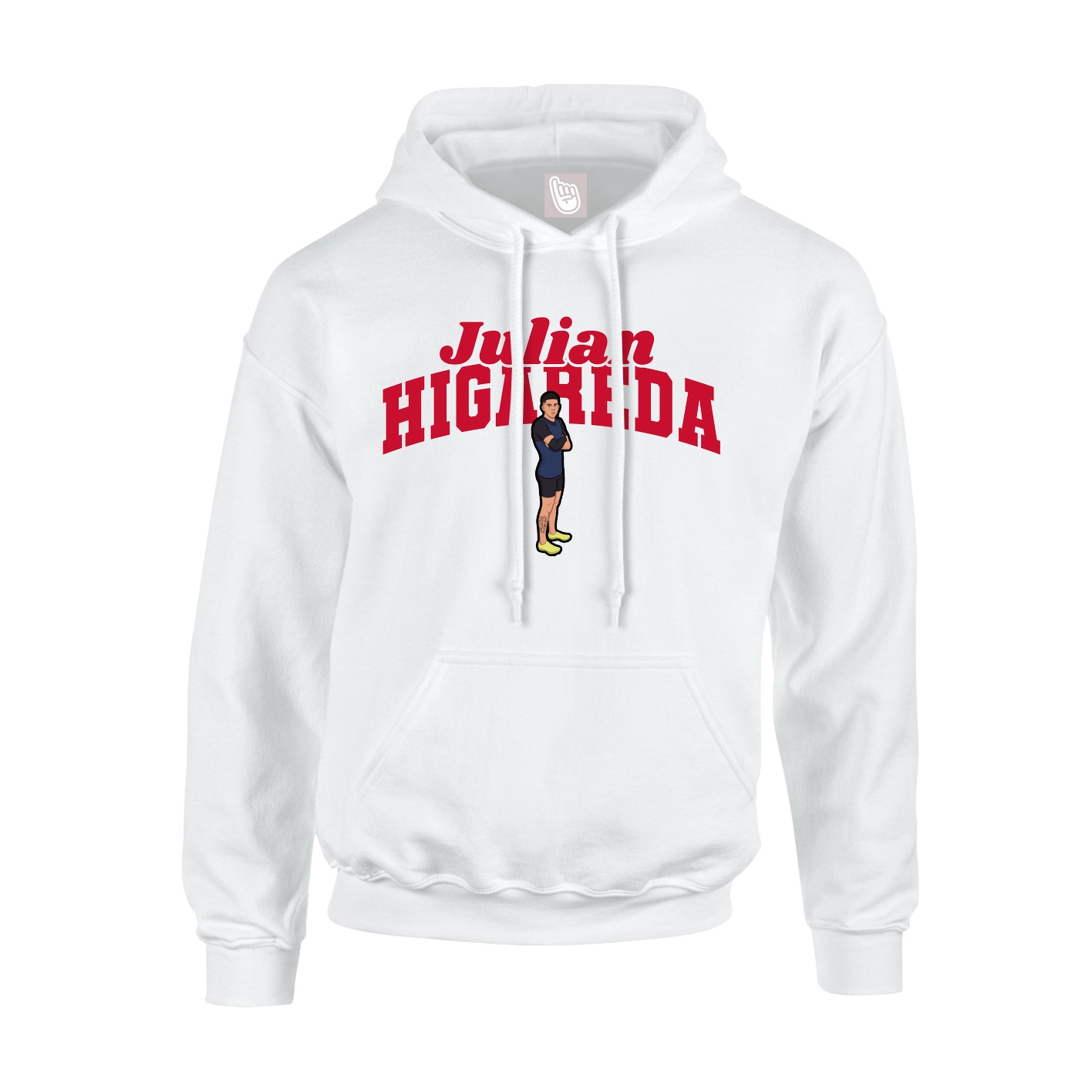 Youth Hoodie — Signature Arch in White