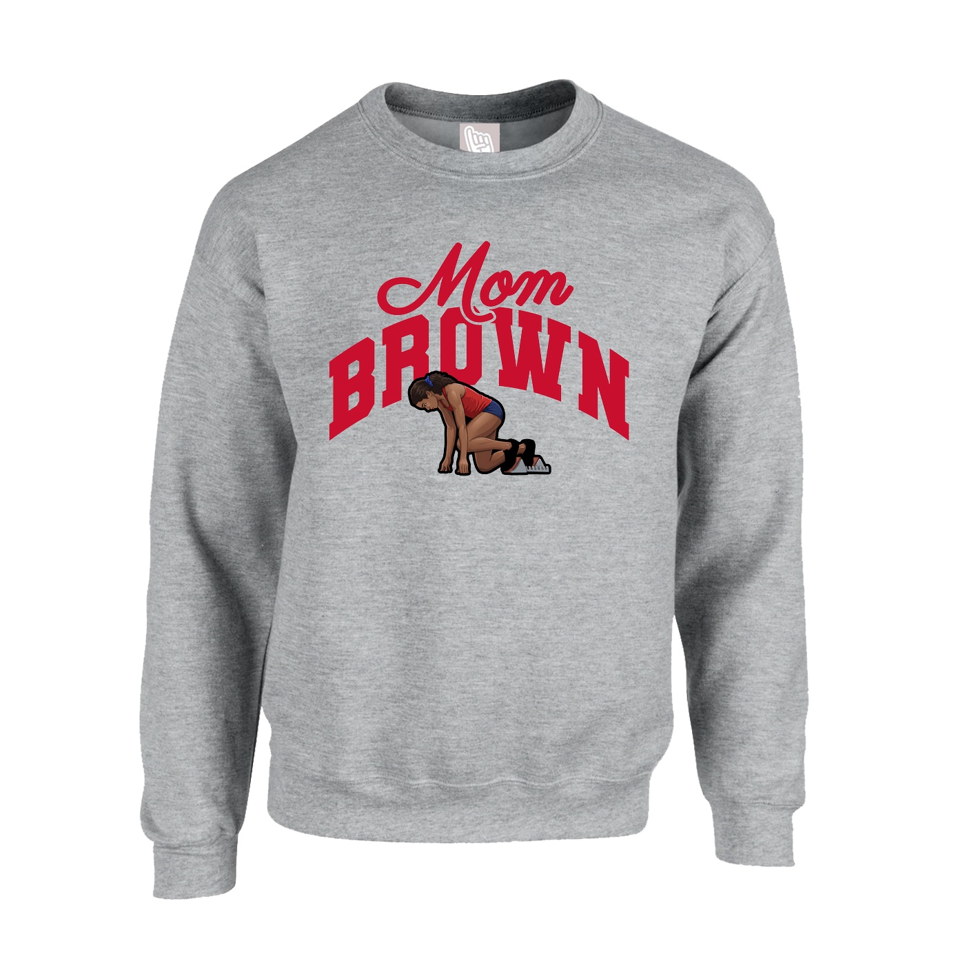 Fleece Crew — Mothers Day Arch in Grey