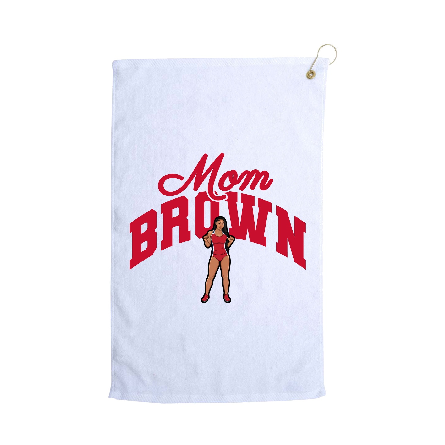 Golf Towel — Mothers Day Arch in White