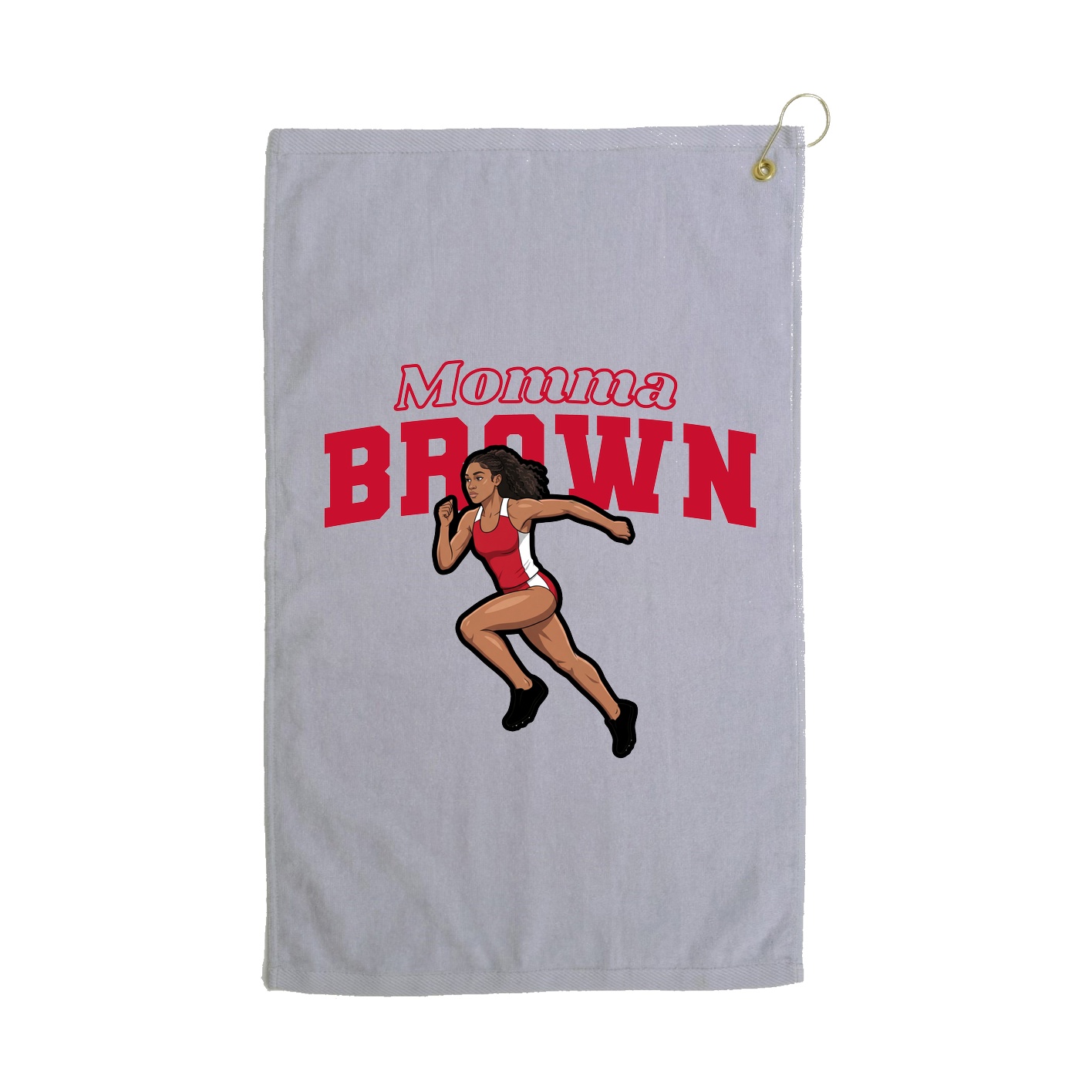 Golf Towel — Mothers Day Block in Grey