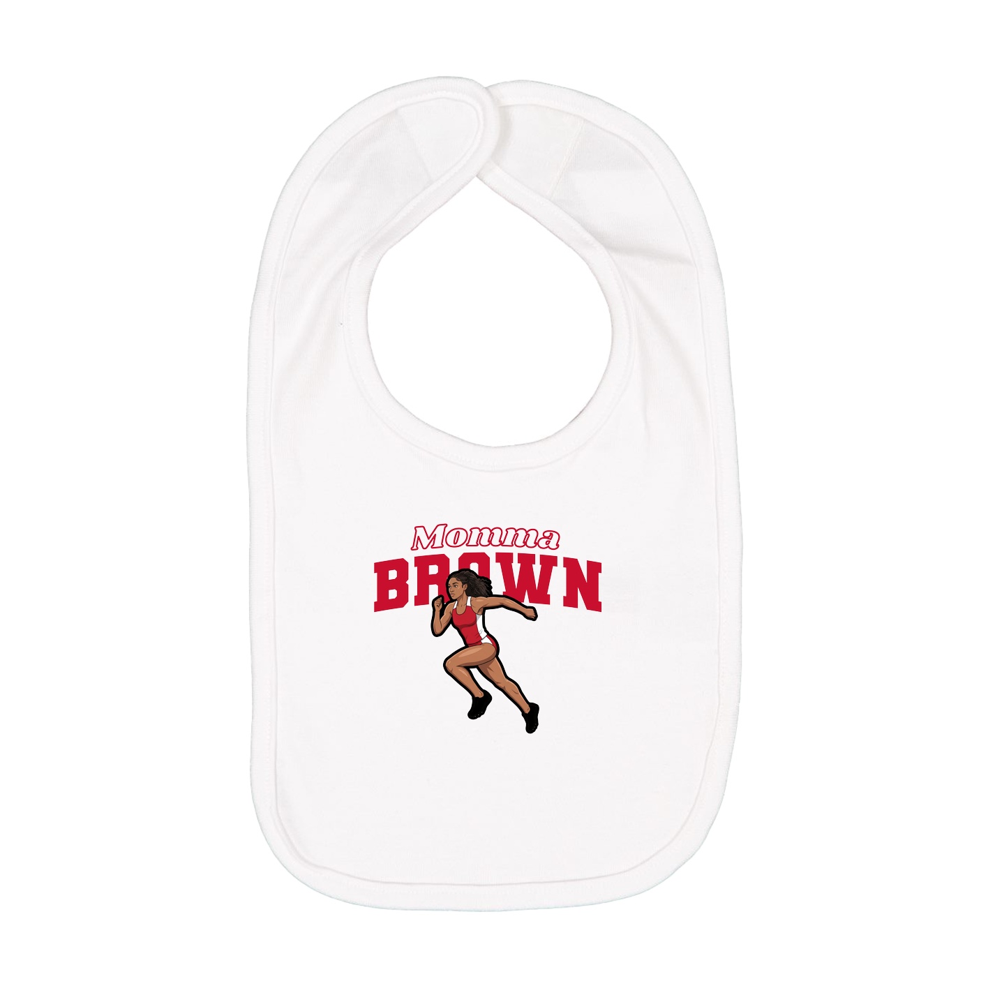 Infant Bib — Mothers Day Block in White
