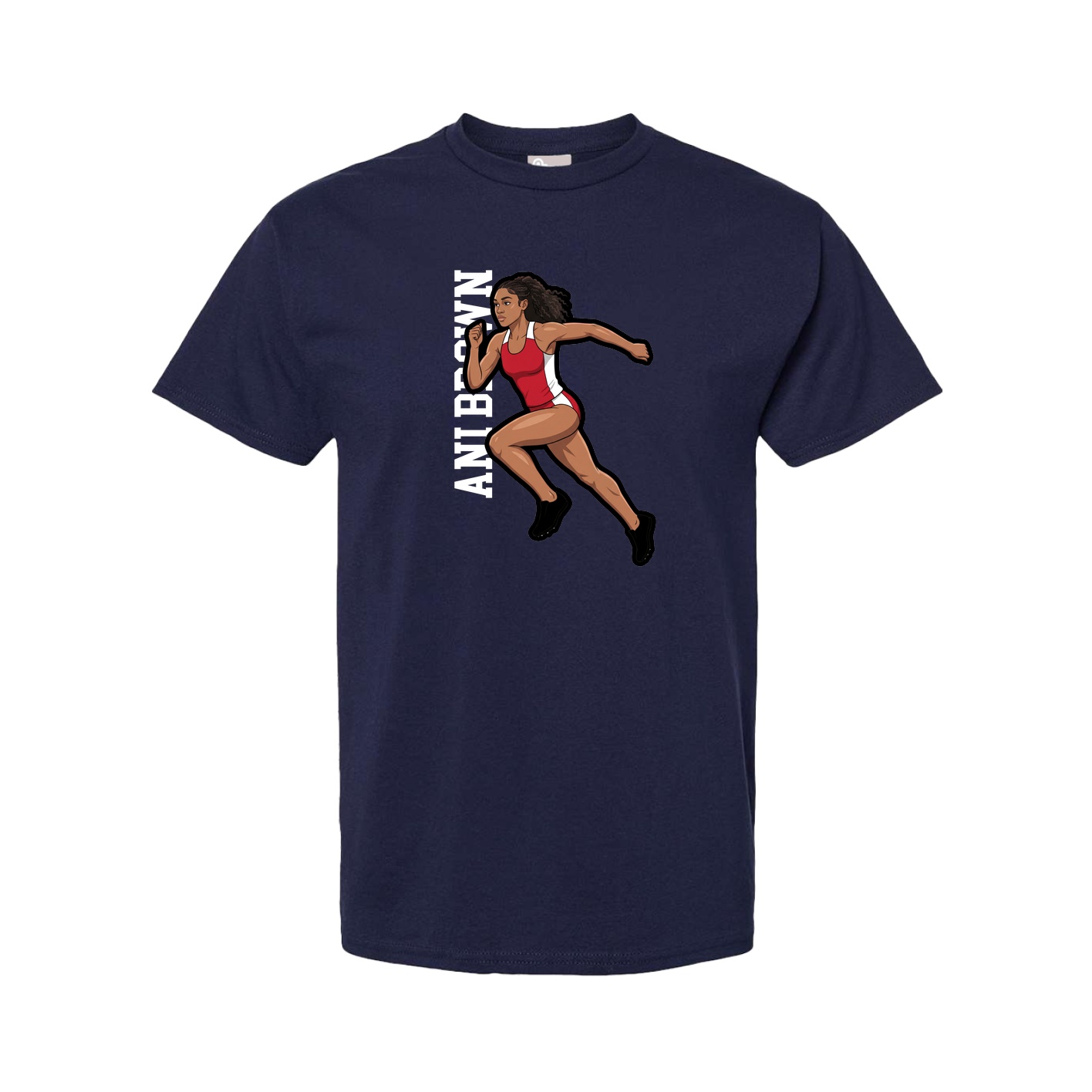 Tee — Name Vertical in Navy