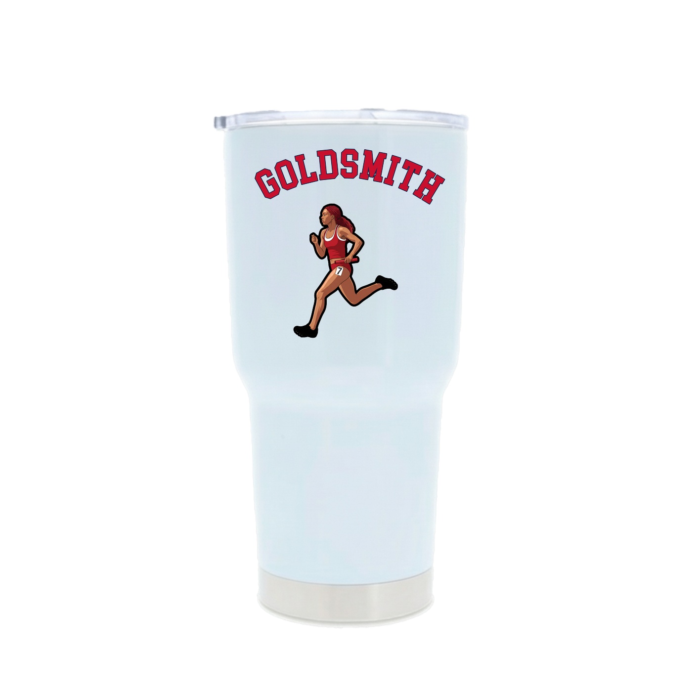 30oz Stainless Steel Tumbler — Shirsey Arch in White