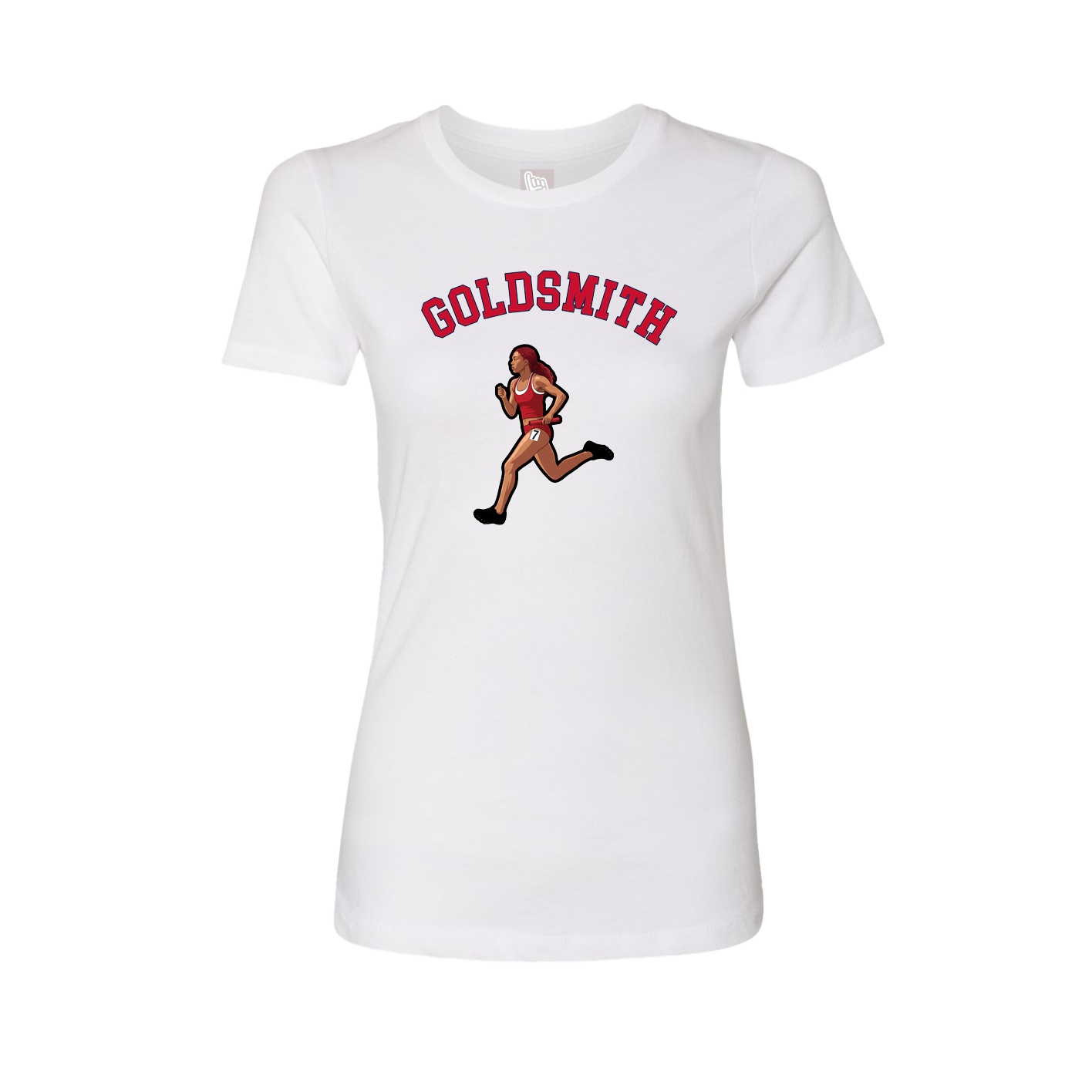 Fitted Women's Tee — Shirsey Arch in White