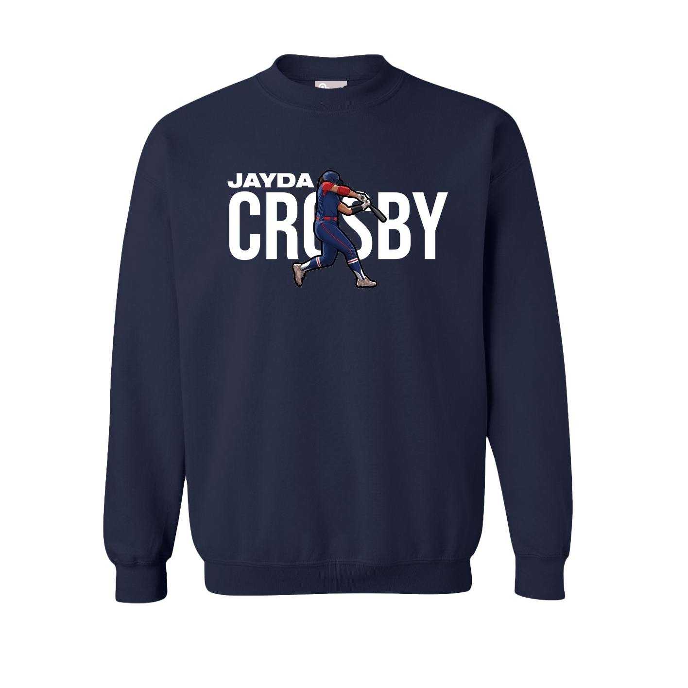 Fleece Crew — Player Name in Navy