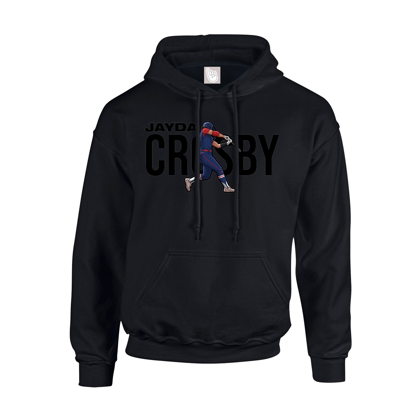 Youth Hoodie — Player Name in Black