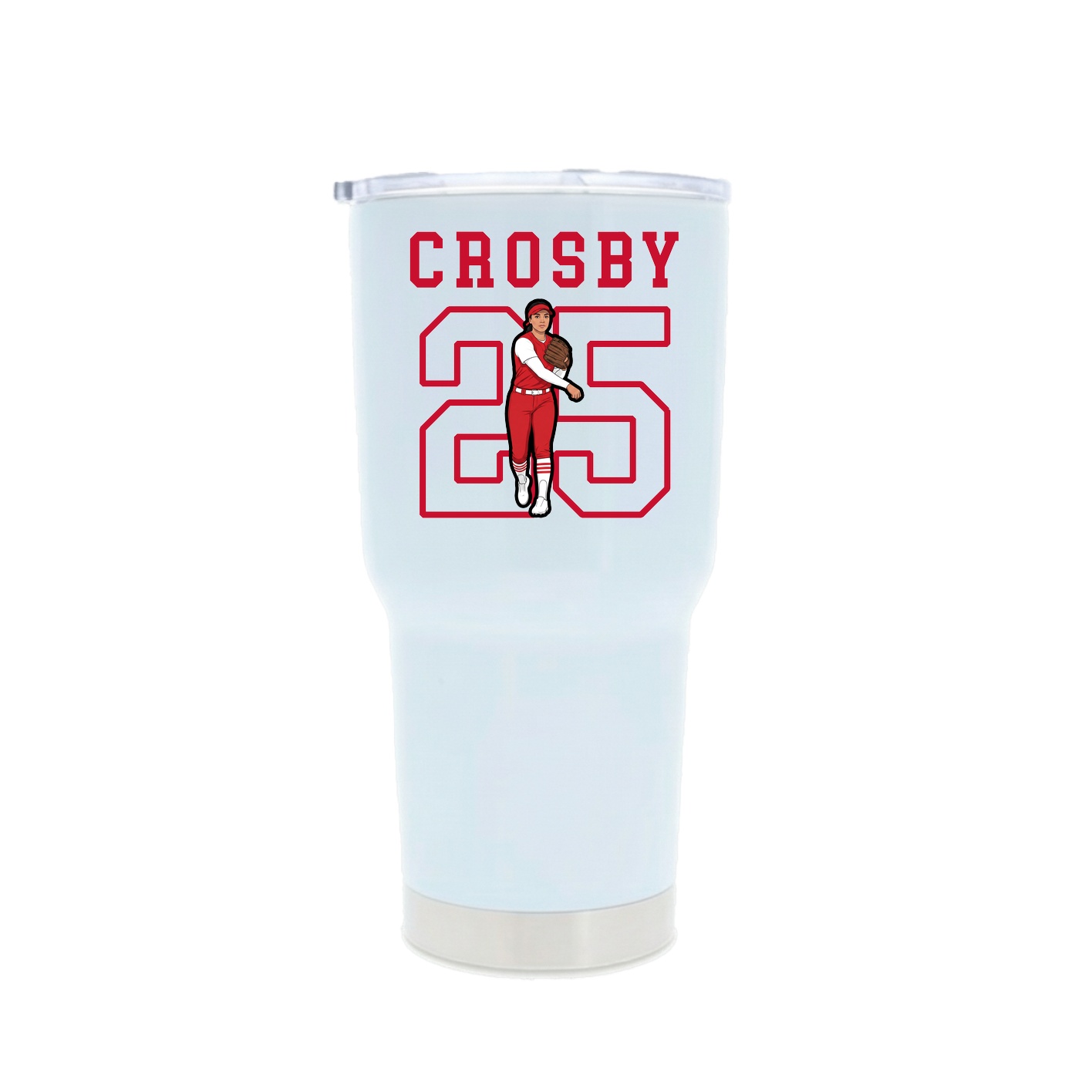 30oz Stainless Steel Tumbler — Shirsey in White